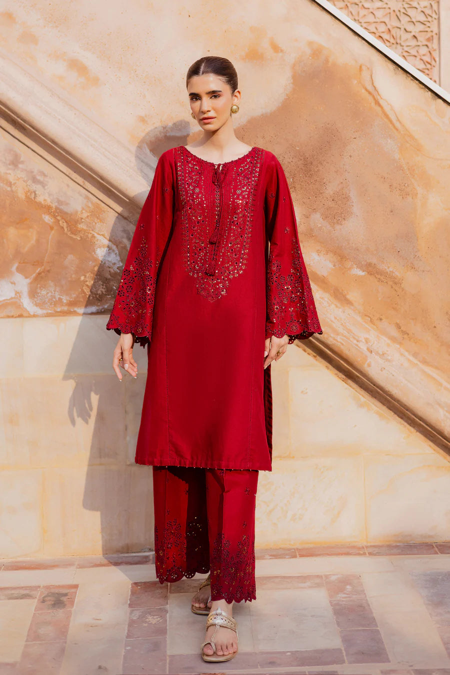 Kenadee 2Pc - Embroidered Lawn Dress