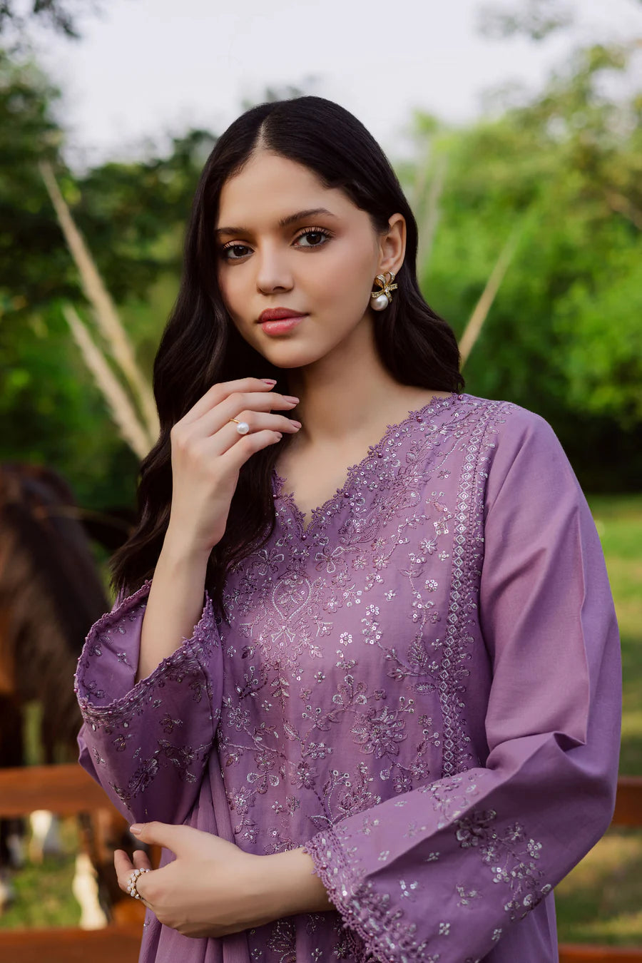 Raeven 3Pc - Embroidered Lawn Dress