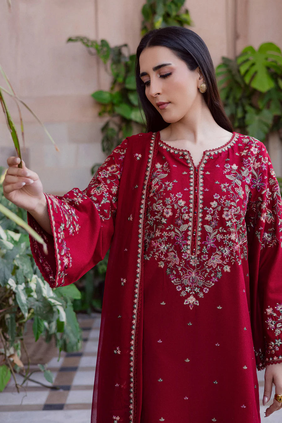 Wild Dream 3Pc - Embroidered khaddar Dress