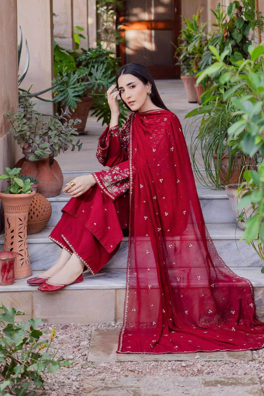 Wild Dream 3Pc - Embroidered khaddar Dress