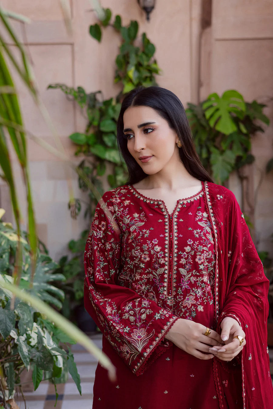 Wild Dream 3Pc - Embroidered khaddar Dress